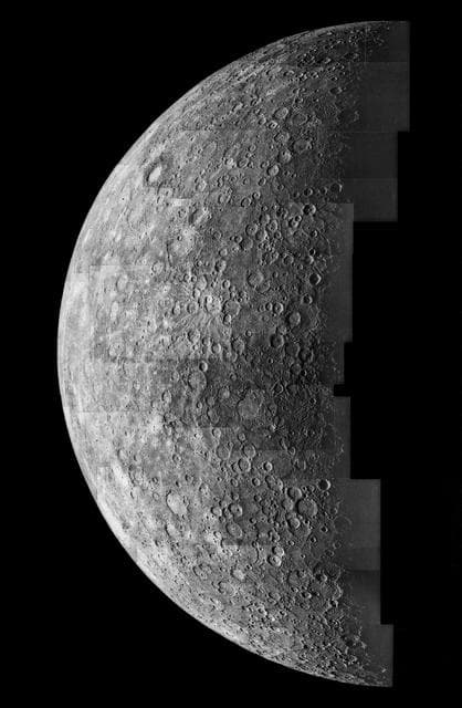 Photomosaic of Mercury - Inbound View