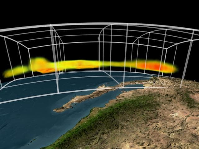 AIRS Storm Front Approaching California animation