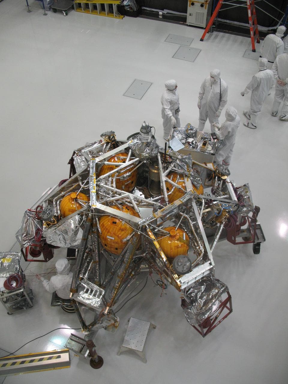 Descent Stage of Mars Science Laboratory During Assembly