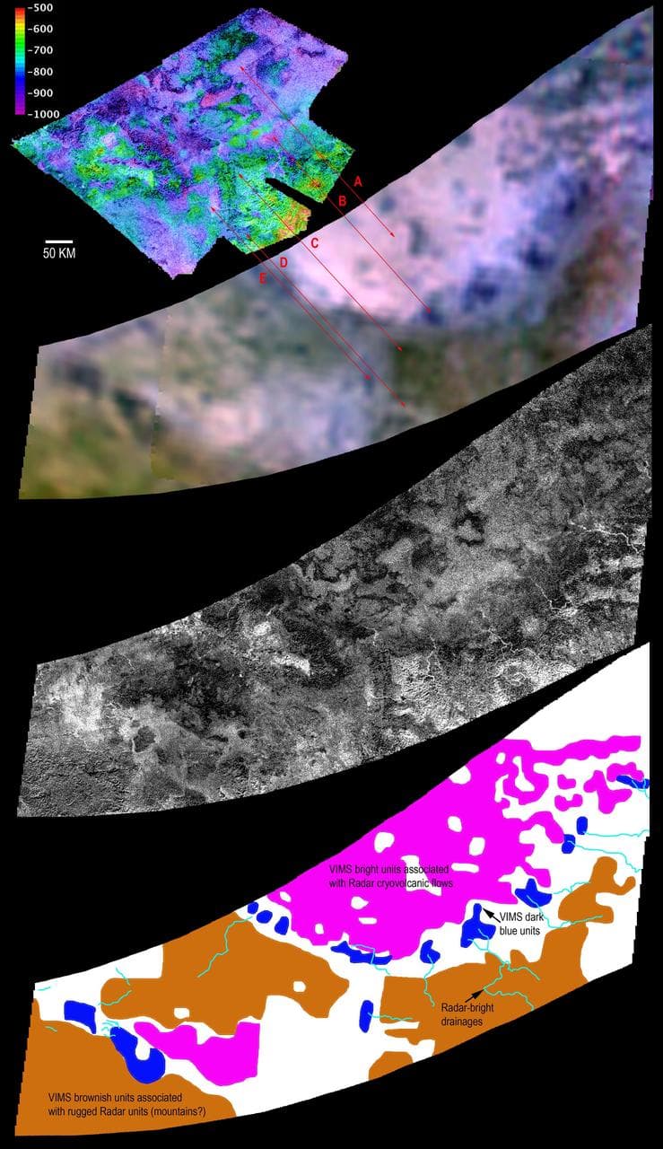 Looking for Ice Volcano Flows at Hotei Regio
