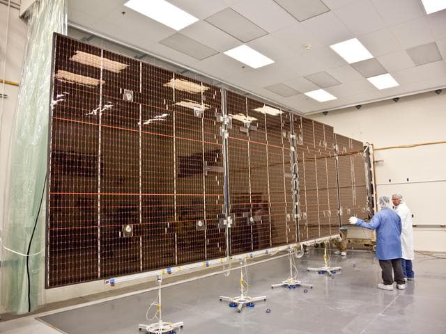Juno Solar Panel Deployment Test