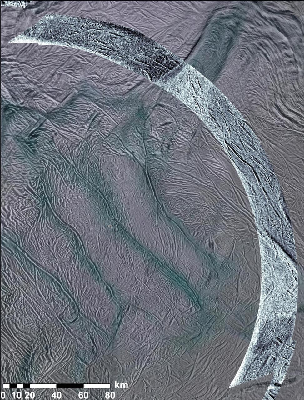 Southern Enceladus in Radar View