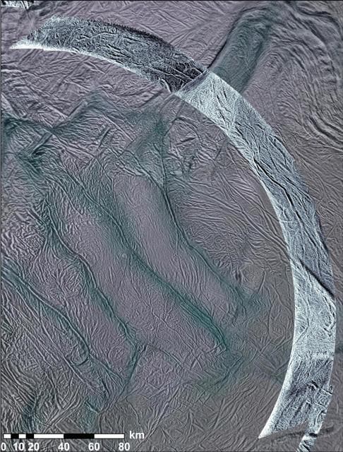 Southern Enceladus in Radar View
