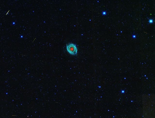 March of Asteroids Across Dying Star