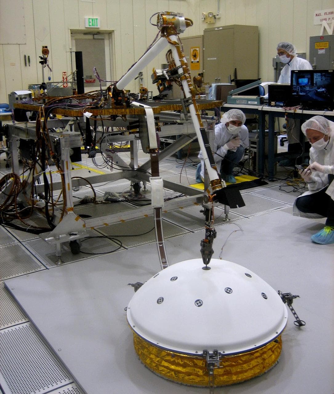 Testing for Instrument Deployment by InSight Robotic Arm