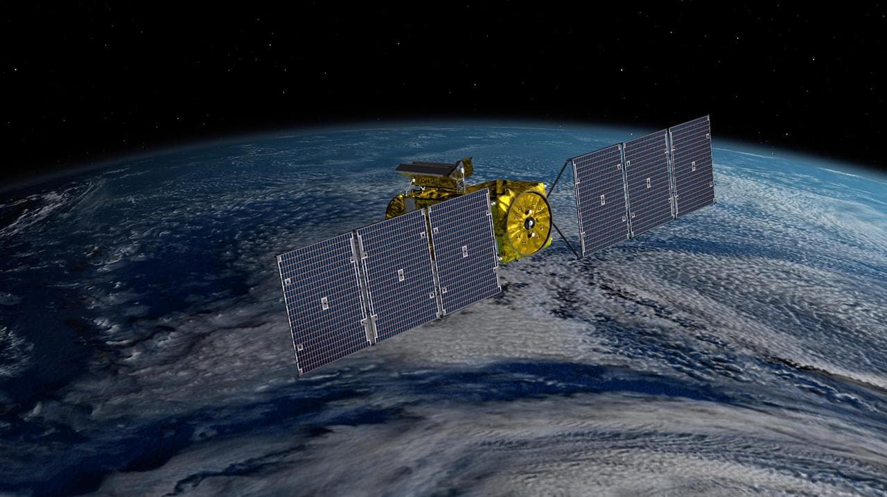 SWOT Satellite With Solar Arrays in Full View (Illustration)