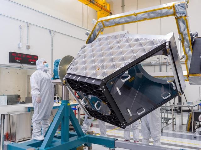 NEO Surveyor's Telescope Optical Bench Under Construction at JPL