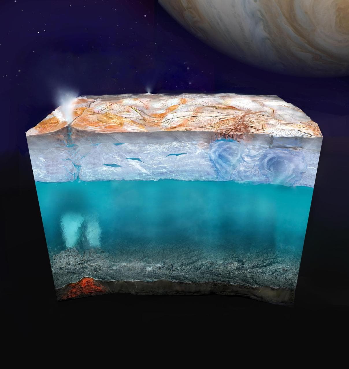 Europa's Mysterious Interior (Artist's Concept)