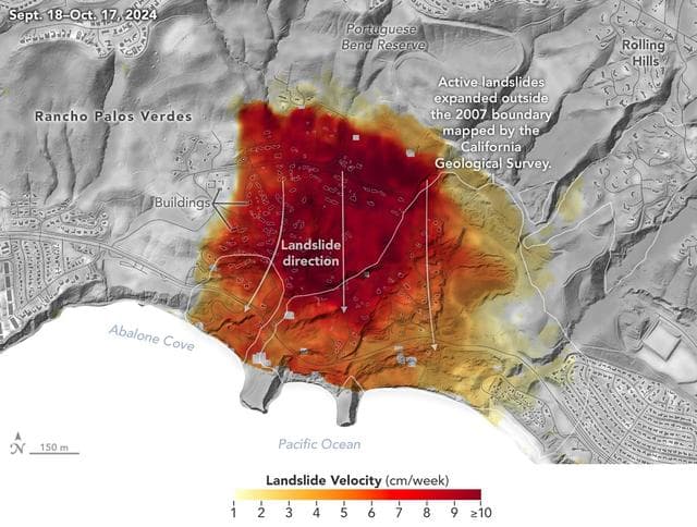 NASA Radar Looks at Palos Verdes Landslides