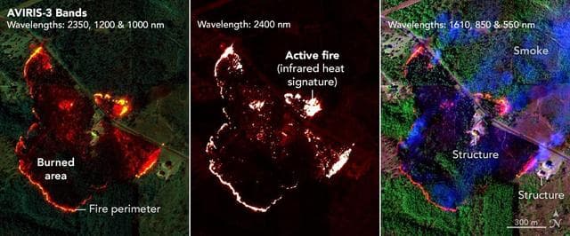 AVIRIS-3 Sensor Captures Data on Wildfire Near Perdido, Alabama