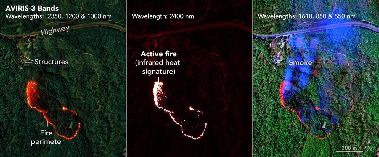 AVIRIS-3 Sensor Captures Data on Wildfire Near Mount Vernon, Alabama