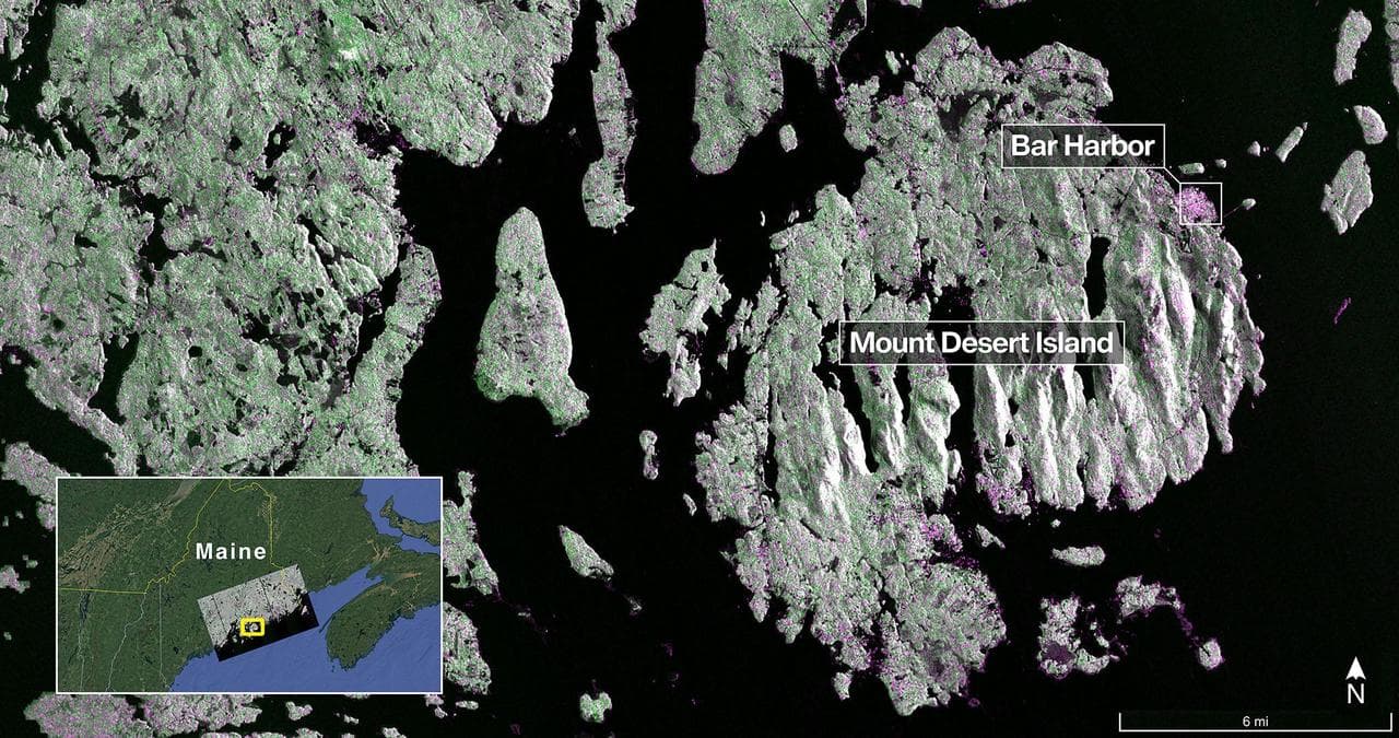 NASA-ISRO Radar Satellite Captures First Image of Mount Desert Island