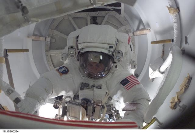 MS Wolf prepares to egress airlock