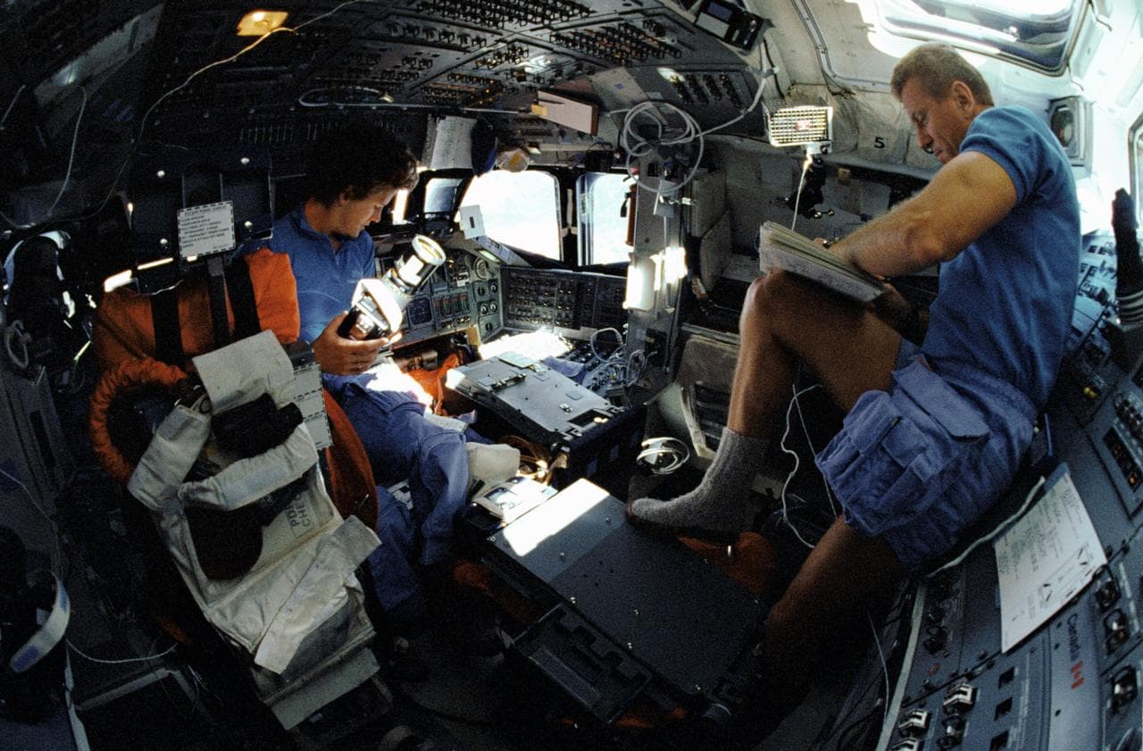 Astronauts, cameras, crew