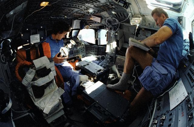 Astronauts, cameras, crew