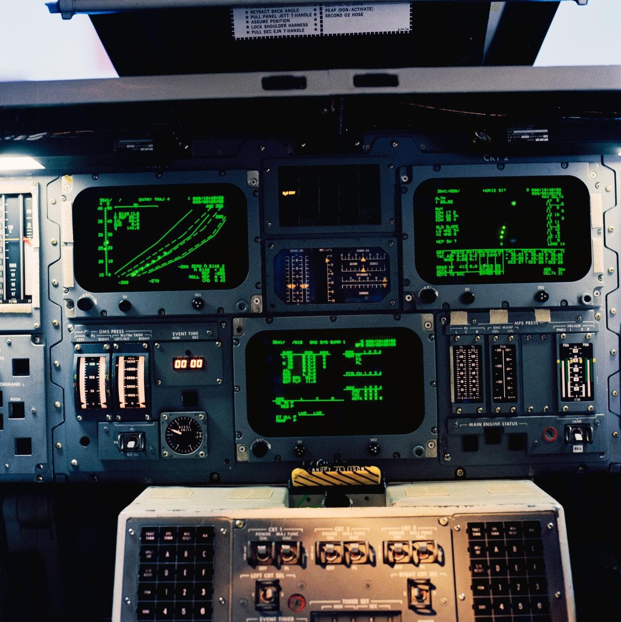 Space shuttle mission simulator (sms) - control panel - jsc