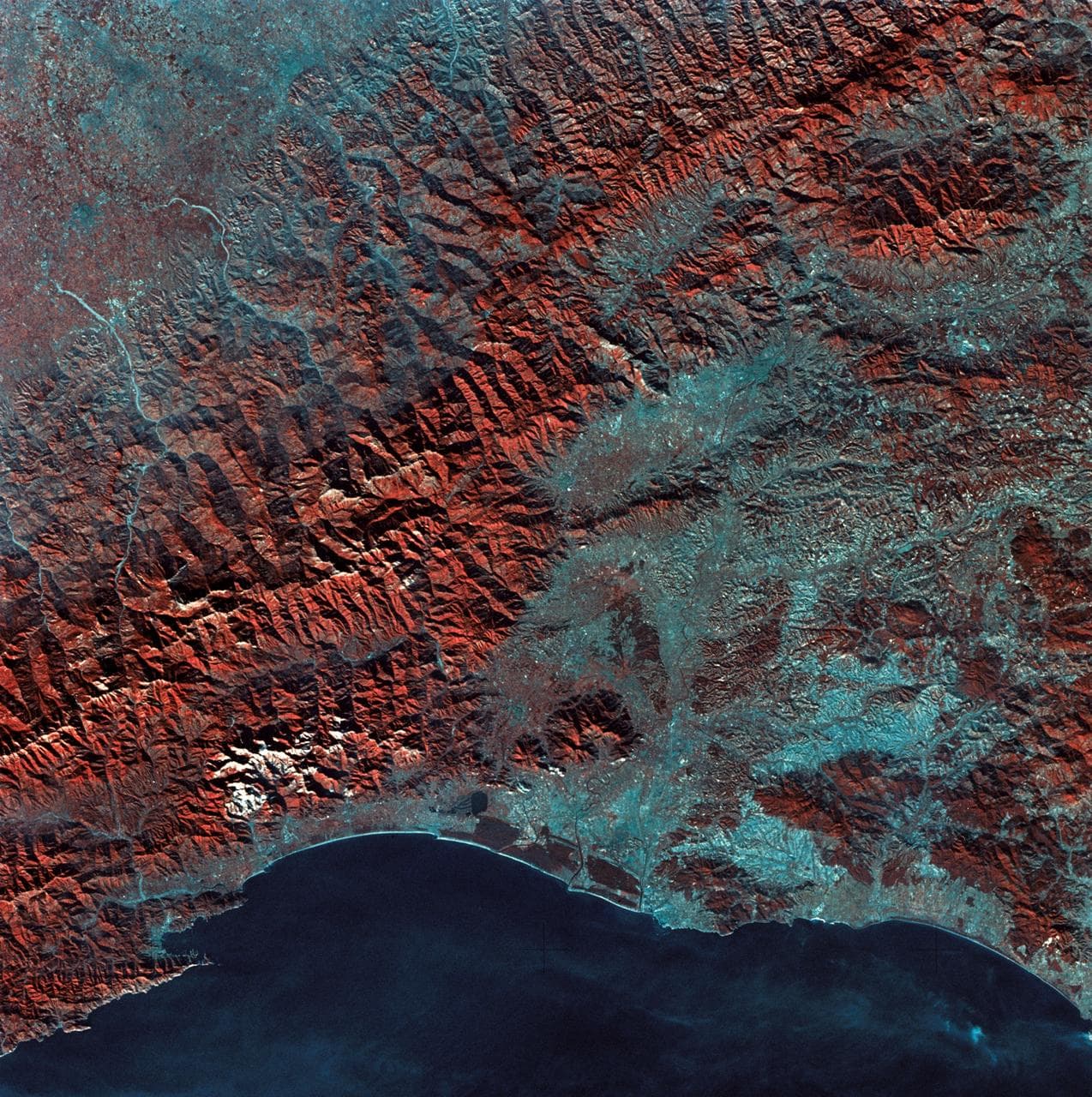 View of Florence, Italy area from Skylab