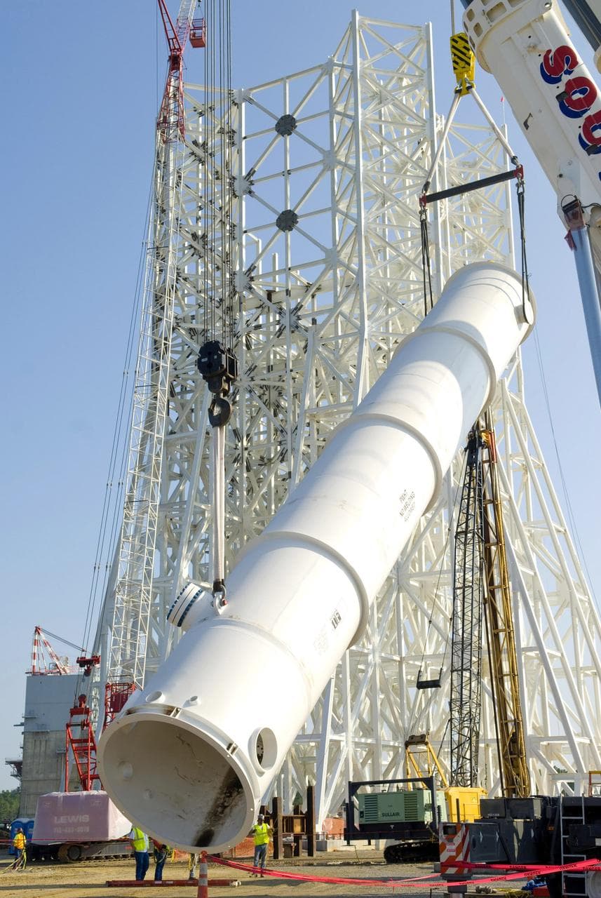 Water tank installed at A-3 Test Stand