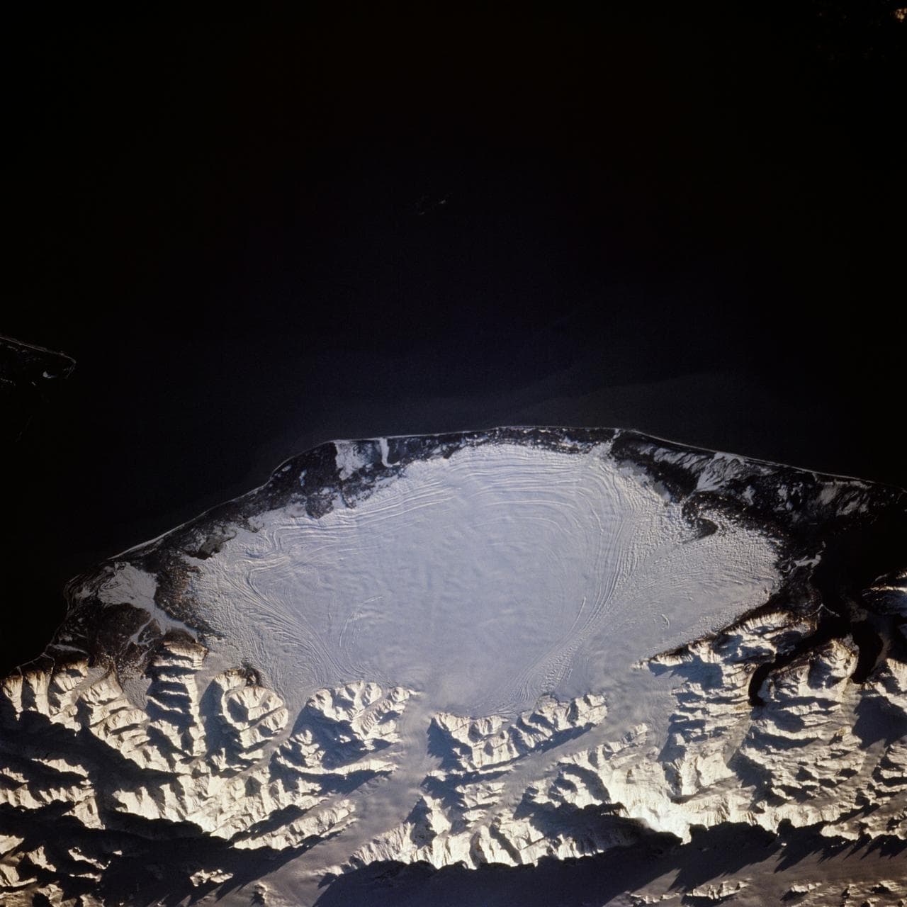 Malaspina Glacier, Alaska as seen from STS-66 Atlantis