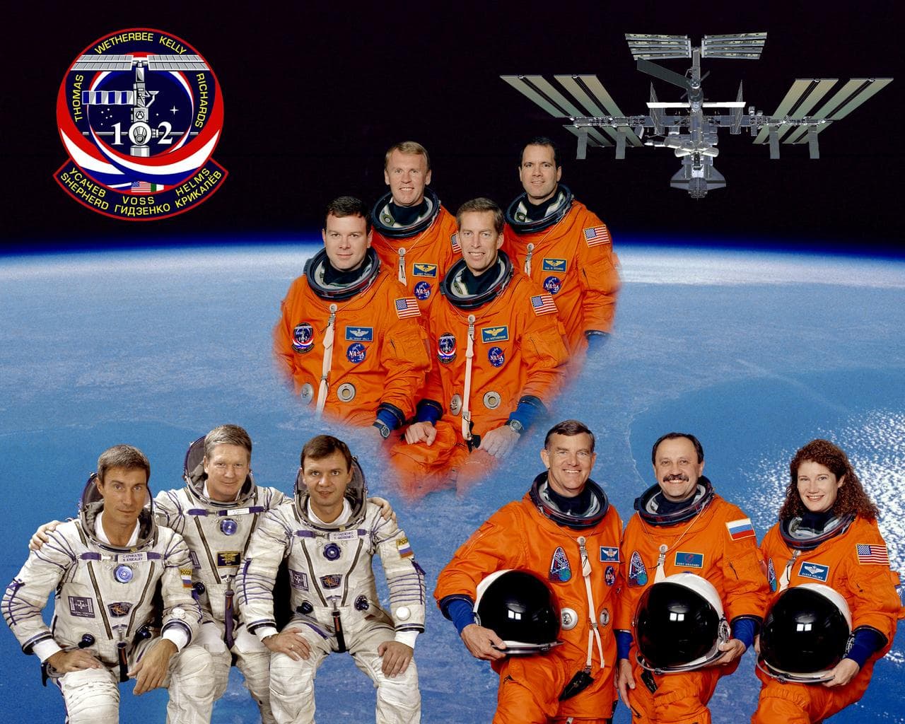 Void - STS-102 crew portrait