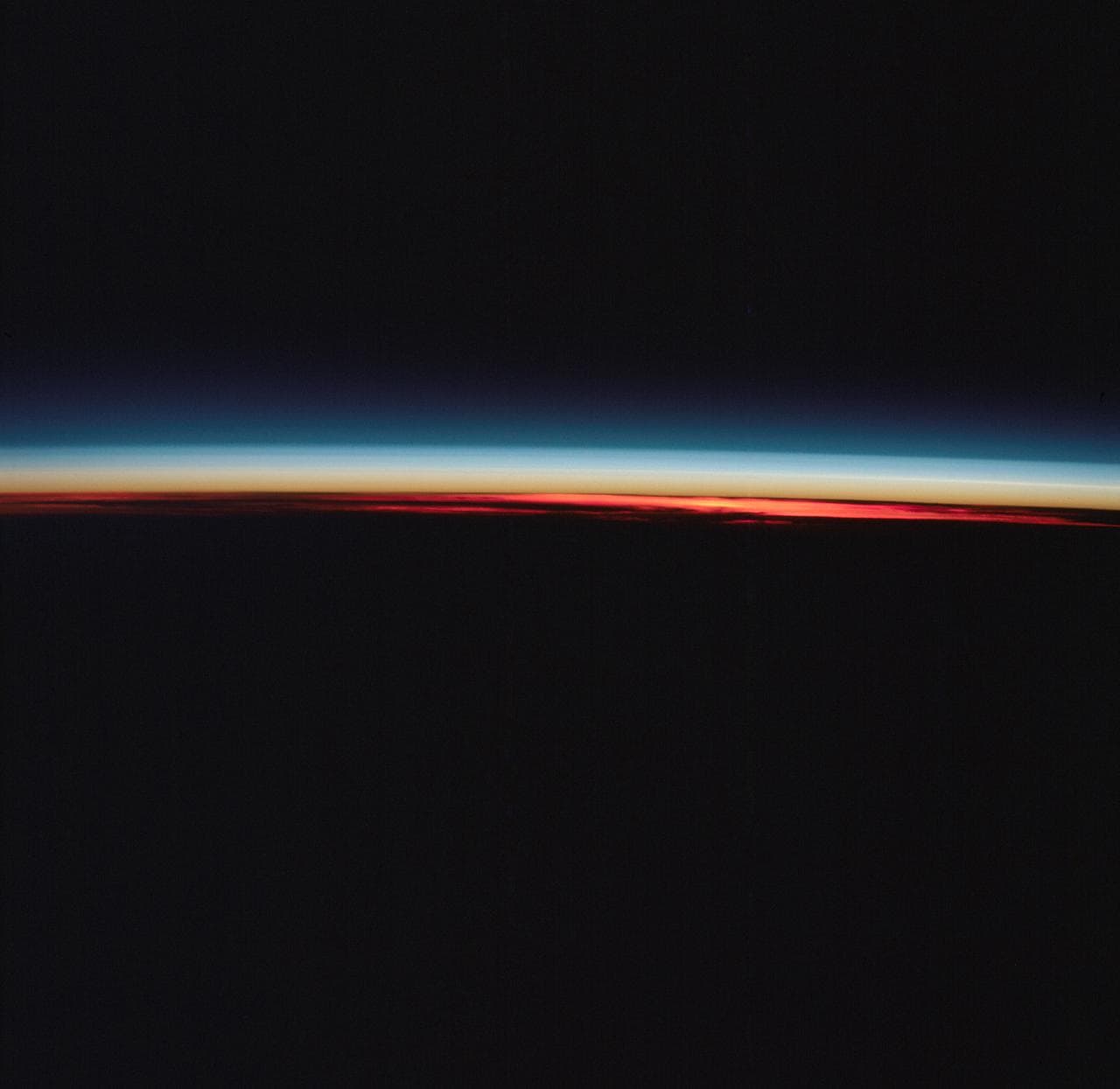 Earth's limb and cloud silhouette in Southern Hemisphere