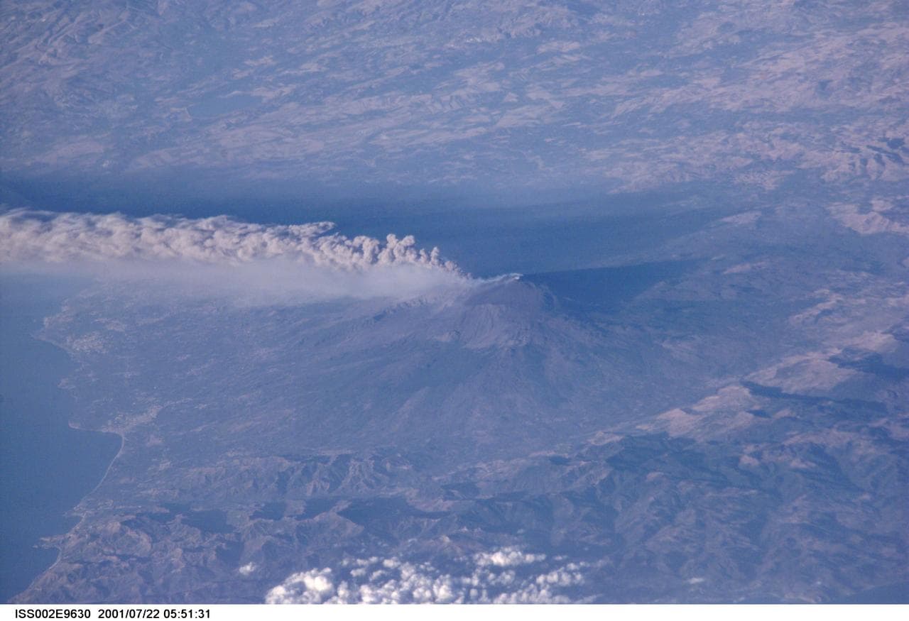 Mt. Etna taken by the Expedition Two crew
