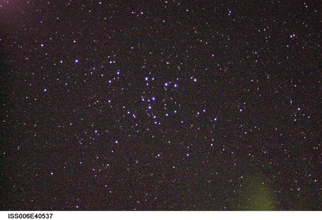 View of stars taken during Expedition Six