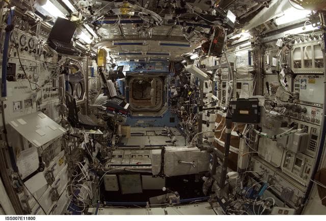 View into the Destiny laboratory module