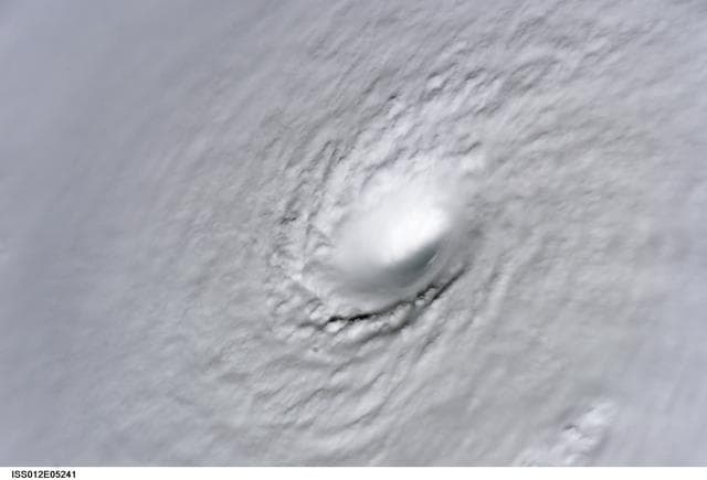 Crew Earth Observations of Hurricane Wilma taken during Expedition 12