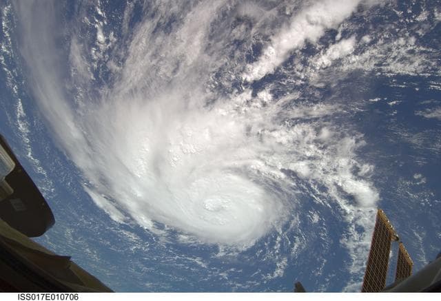 Hurricane Bertha taken by the Expedition 17 Crew