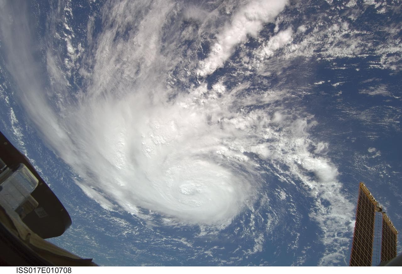 Hurricane Bertha taken by the Expedition 17 Crew
