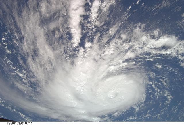 Hurricane Bertha taken by the Expedition 17 Crew
