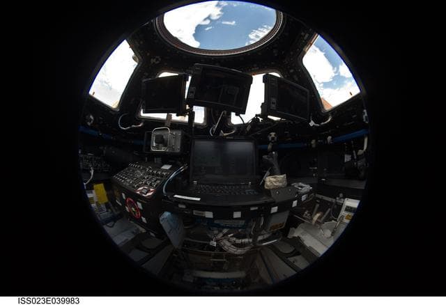 View of the Cupola RWS taken with Fish-Eye Lens