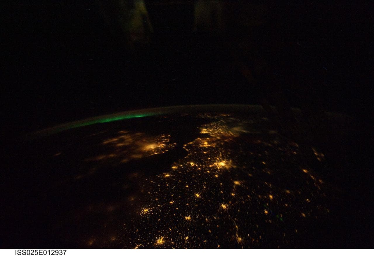 Night views of the Earth taken by the Expedition 25 crew