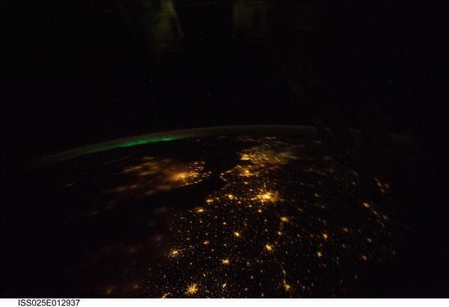 Night views of the Earth taken by the Expedition 25 crew