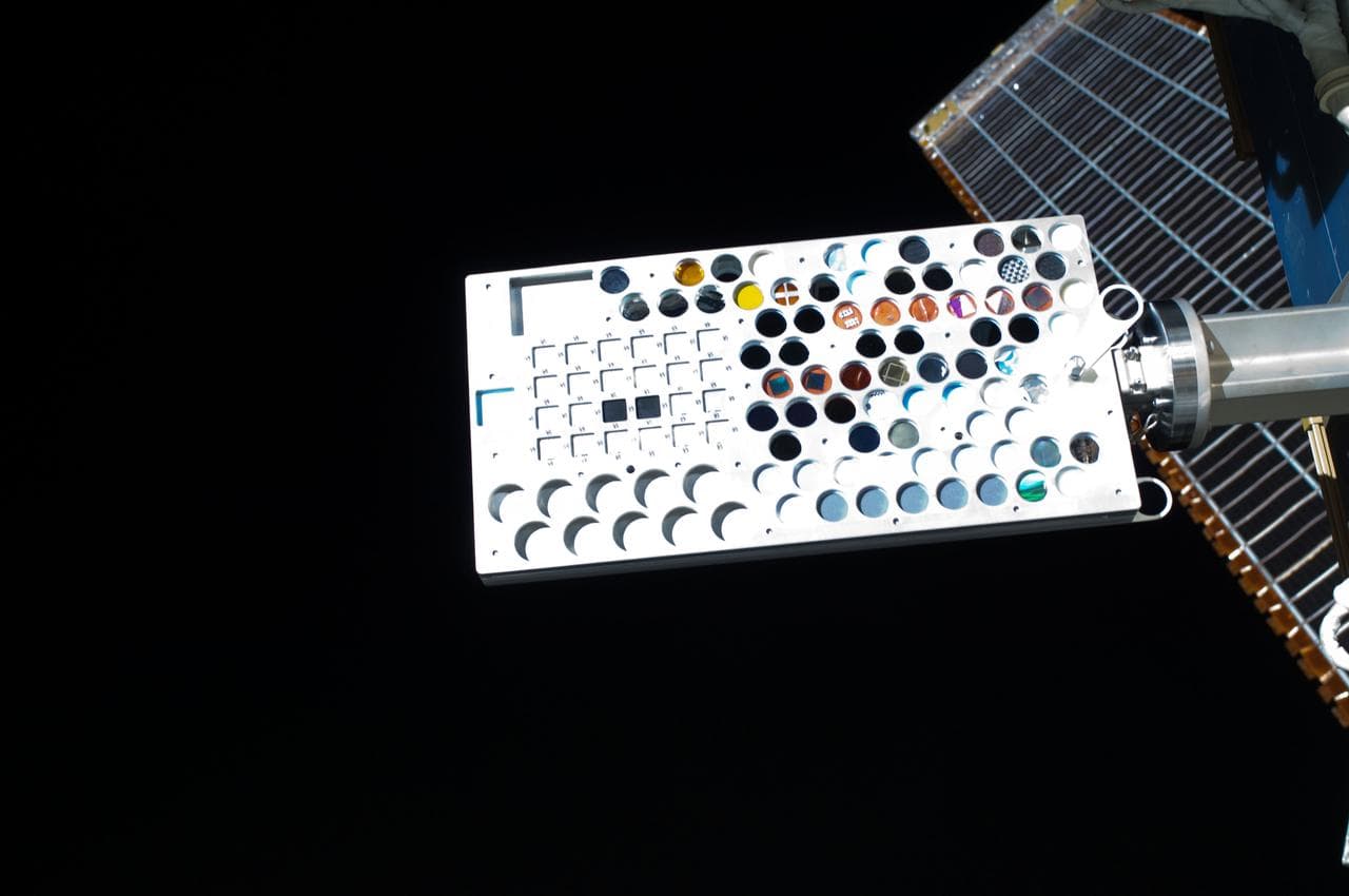 View of MISSE-8 taken during a session of EVA