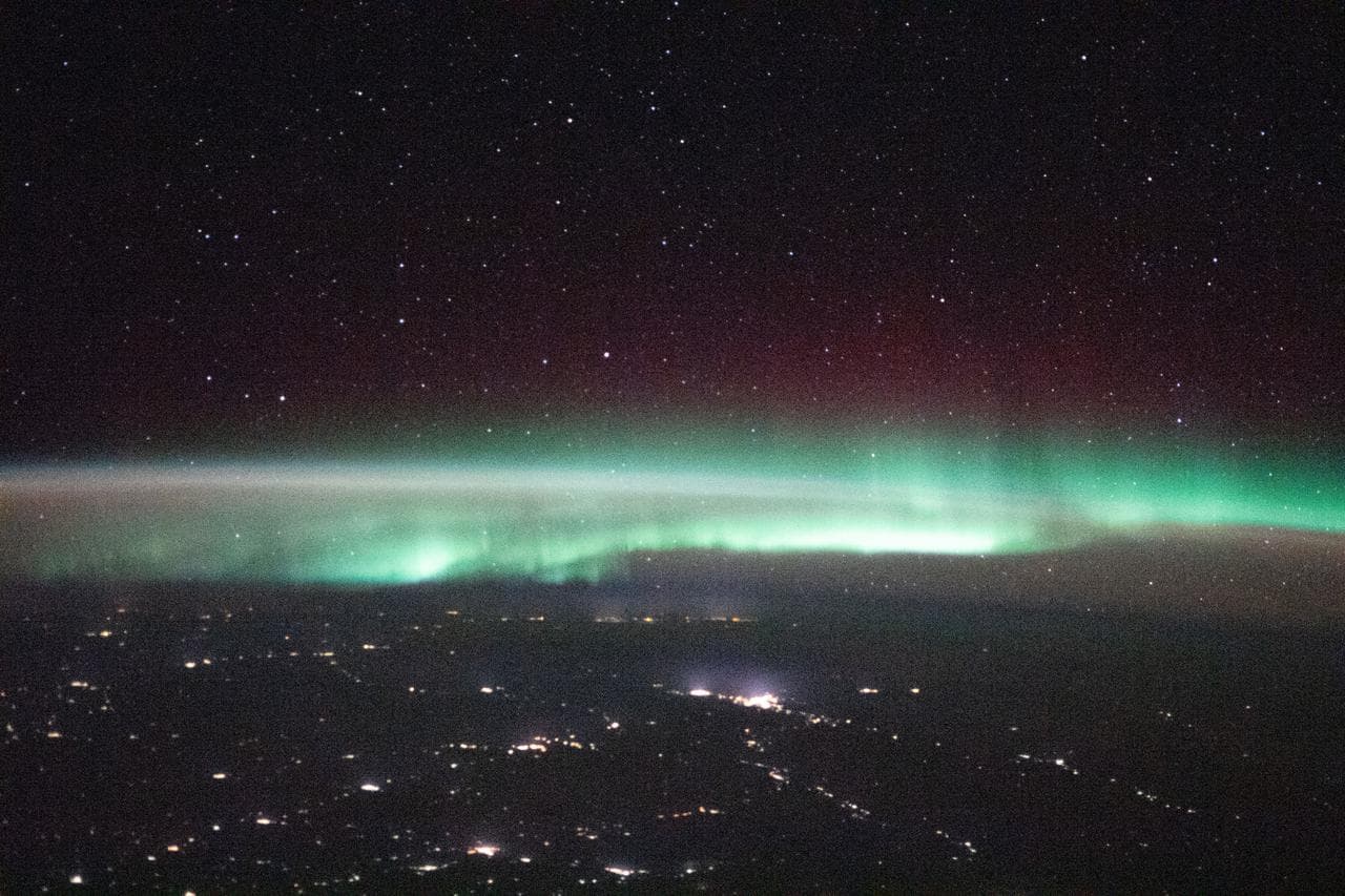 Starry, night, aurora
