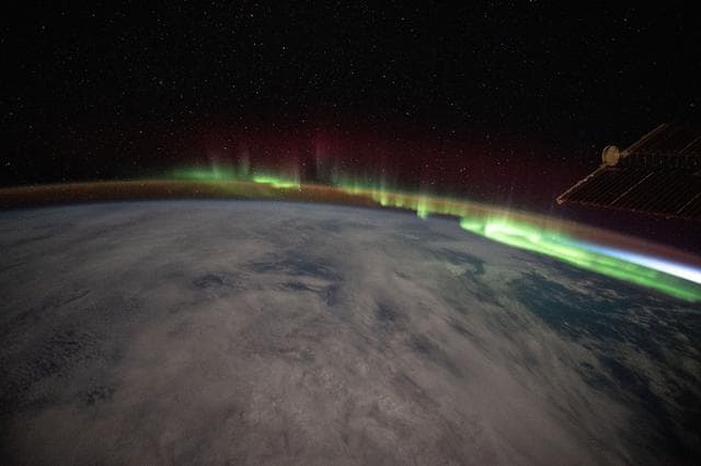 Aurora, streams, earth