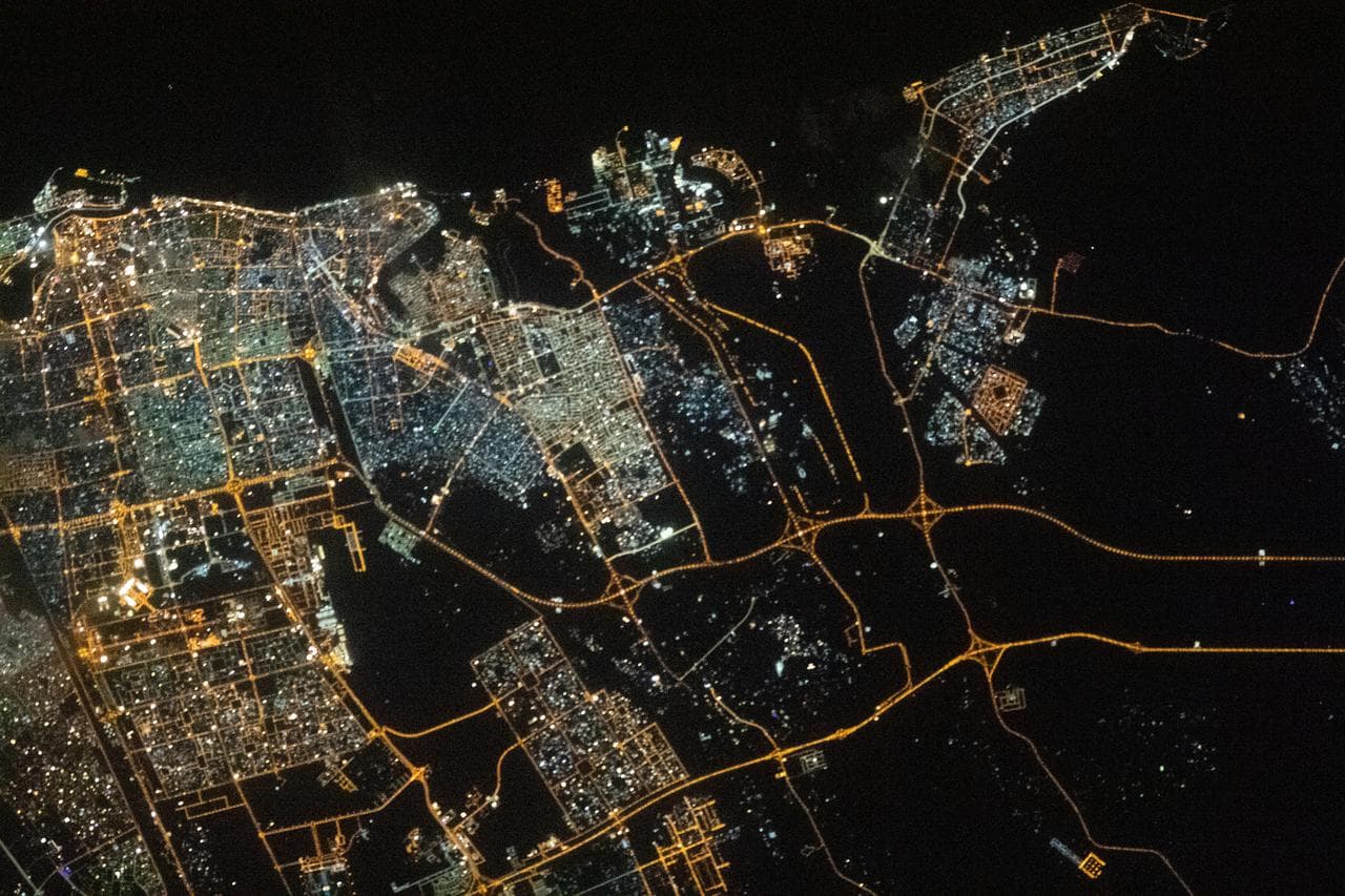 City, lights, sharjah