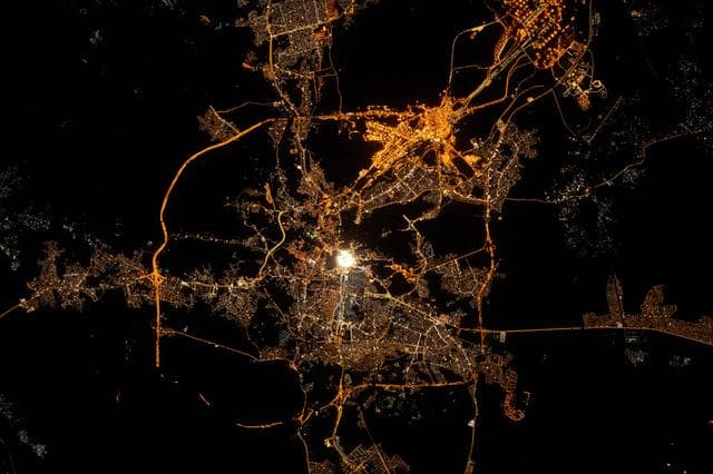 July, city, lights