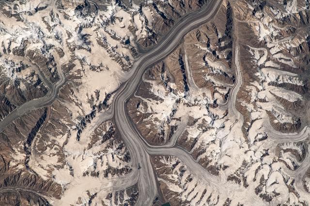Glaciers, pamir, mountain