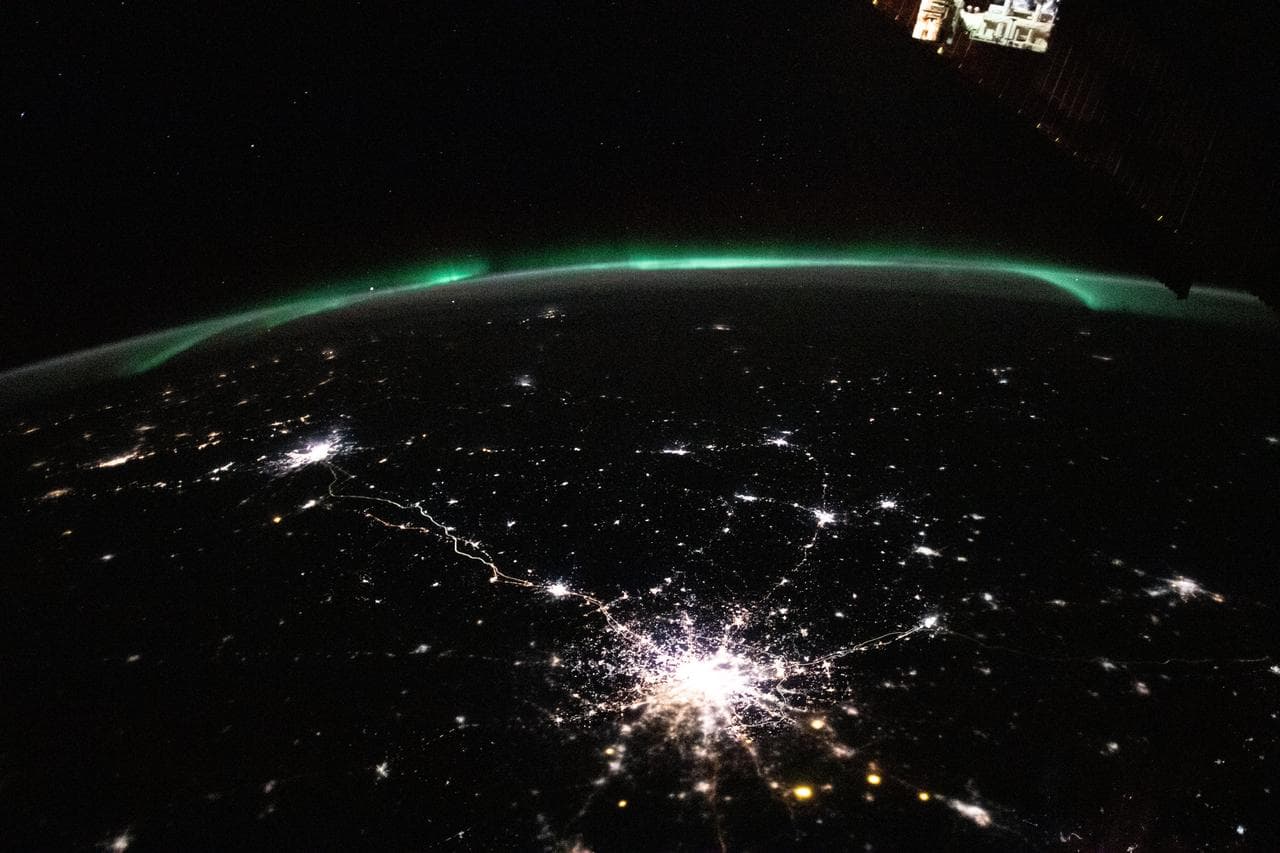 City, lights, center