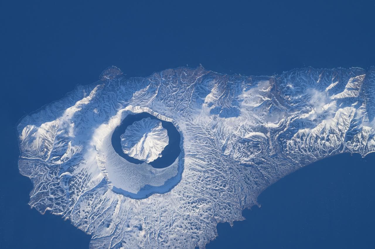 Onekotan, an uninhabited volcanic island