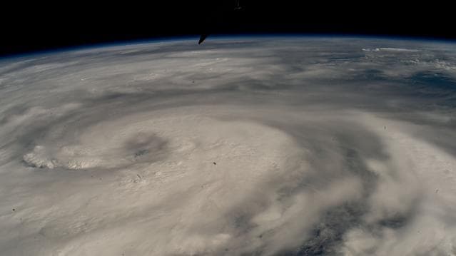 Hurricane Helene pictured from the space station
