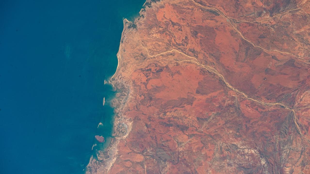 The hot desert coast of Western Australia's Pilbara region