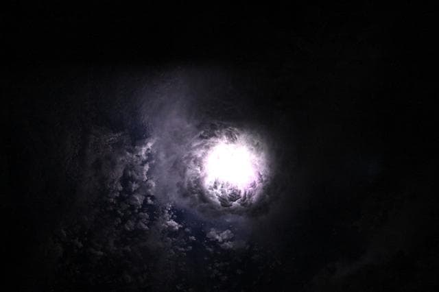 Lightning, illuminates, clouds