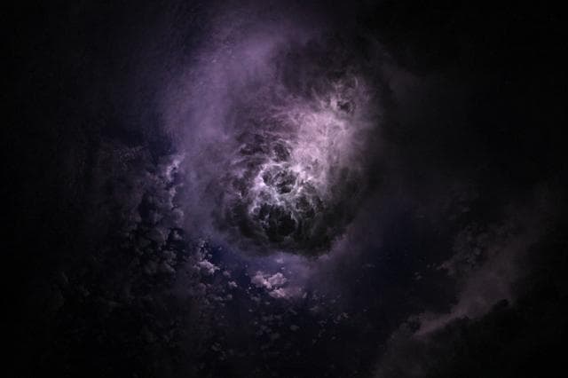 Lightning, illuminates, clouds