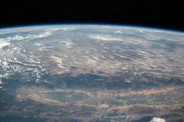California's Central Valley toward the Rocky Mountains