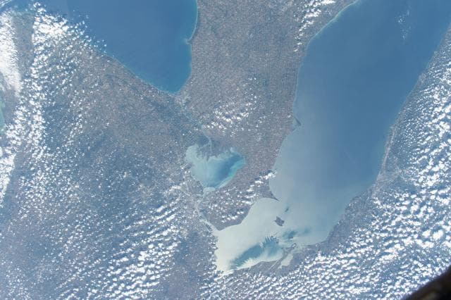 Detroit, Michigan, sits on the banks of the Detroit River