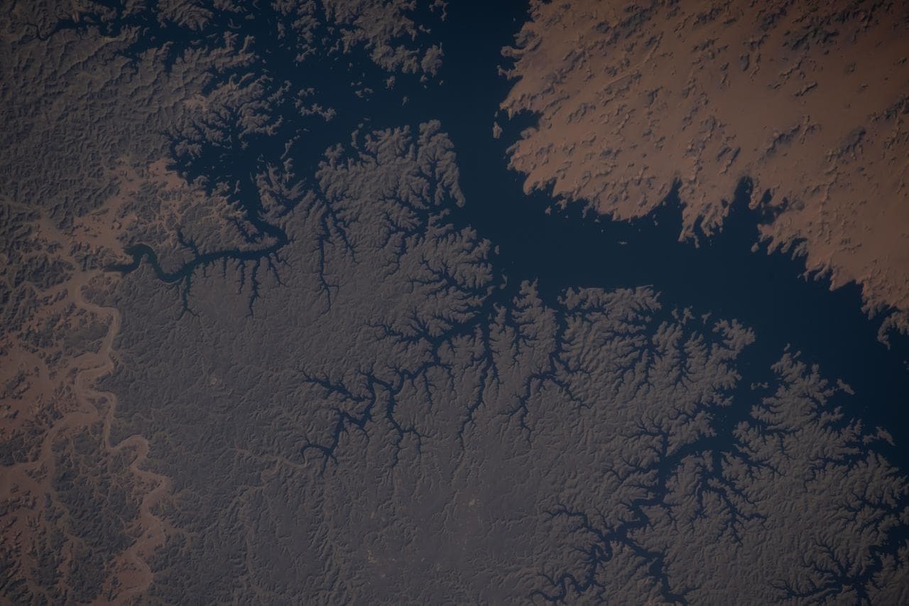 Lake Nasser, created by the Aswan High Dam in southern Egypt